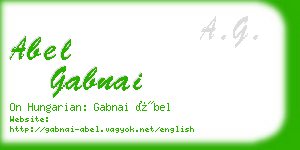 abel gabnai business card